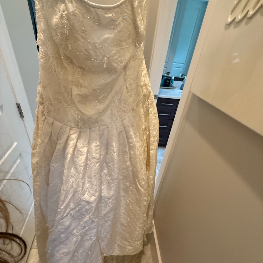 Custom Donal Deal Wedding Gown with  Svirsky  Genuine Crystals